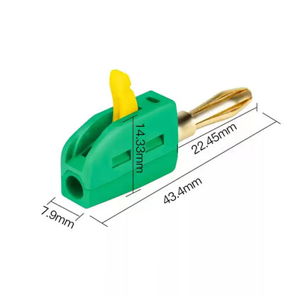 New Portable 32A 4mm Banana Plug High Current Quick Connect Gold-Plated Banana Connectors Audio Copper Speakers Amplifier