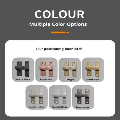 Latch Deadbolt Indoor Non-Punch Surface Mounted Door Lock Bathroom Sliding Door Buckle Snap Bolt Old-Fashioned Room Privacy Lock