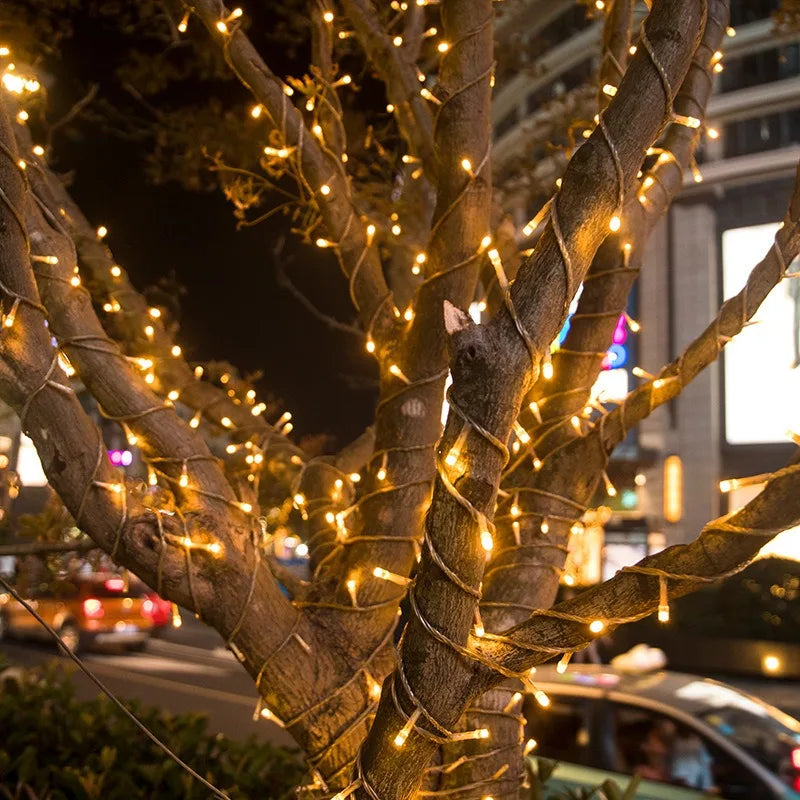 220V Christmas New Year LED String Lights 10M 20M Garland Outdoor Wedding Party Festoon Fairy Decoration Lamp