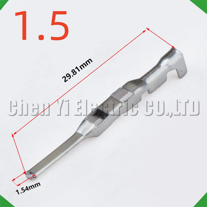 50pcs 1.5/2.8mm Wire Crimp Pins Male Female for Automotive Connector