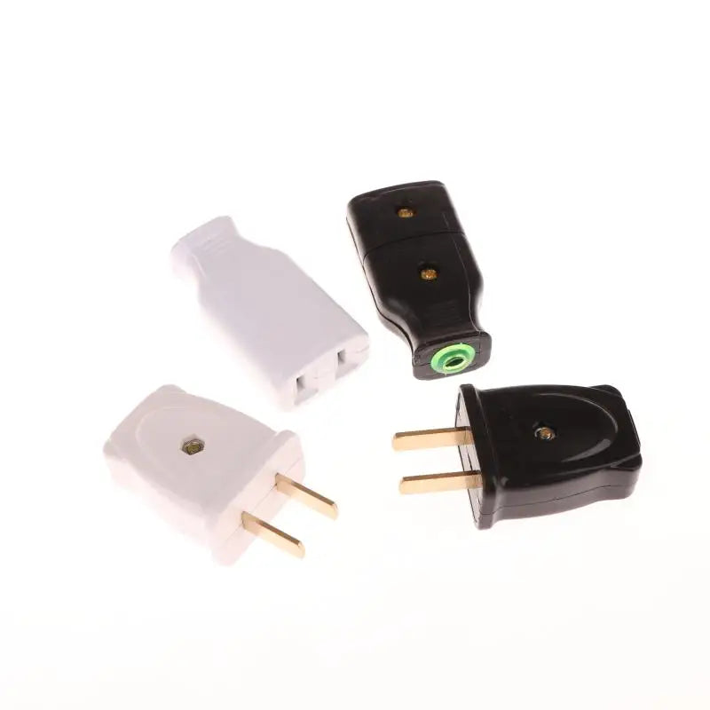 1/5PCS 2 Pole 10A Male US Wiring Plug Japan Rewirable Cable Convert Plug Female Socket Type A Power Strip Connector America