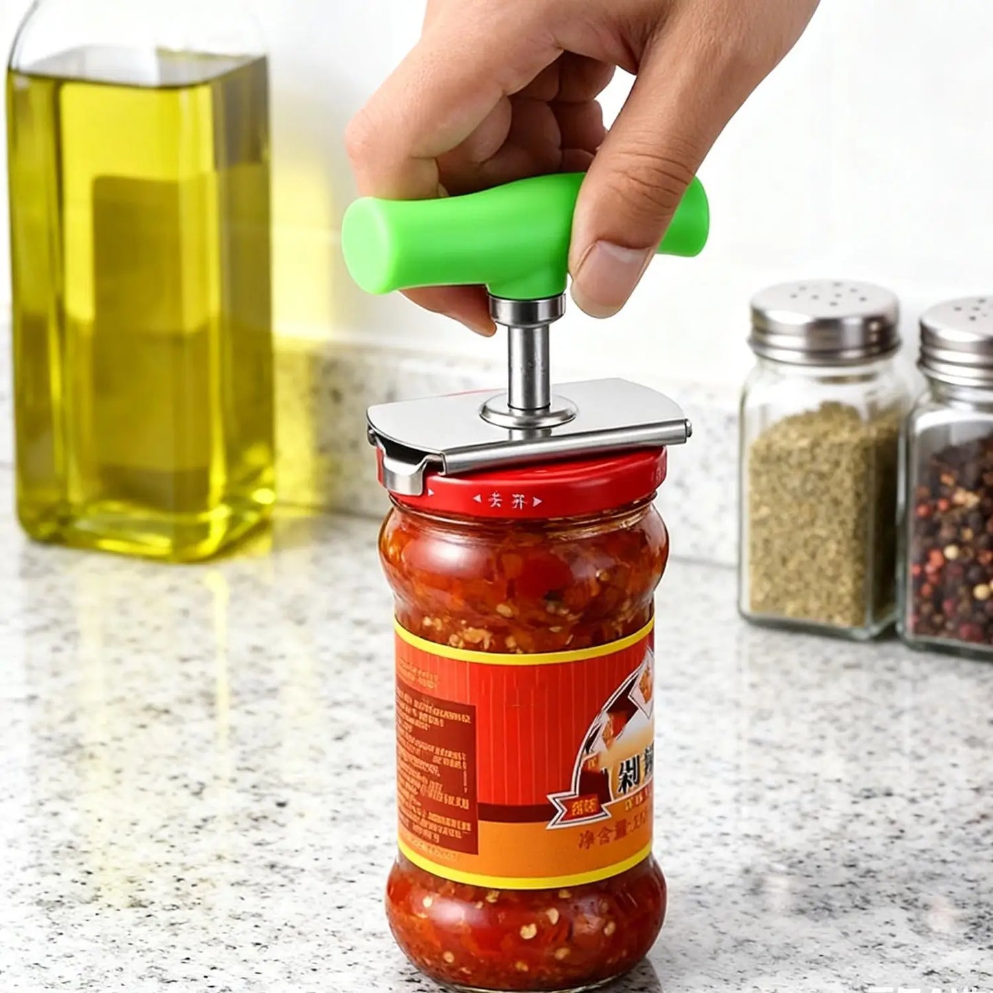 Multi-Function Bottle Cap Opener Stainless Steel Jar Opener