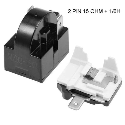 Refrigerator PTC Starter Relay 1/3/4 Pins Compressor Overload Protector, 12Ω / 15Ω / 22Ω Starting Relay