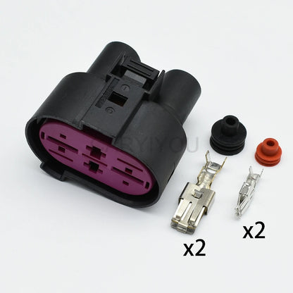 4 Pin Electronic Fan Harness Female Connector With Terminal DJ7043Y-6.3-9.5-21 1K0906234