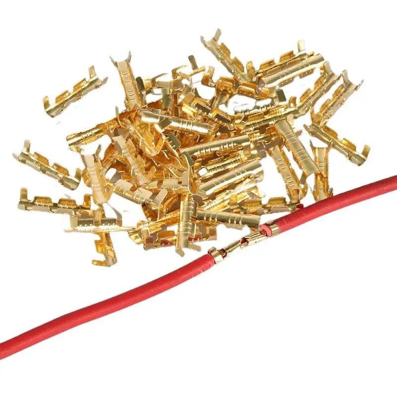 U-Shaped Electrical Wire Connectors Set 0.5-1.5mm² with Heat Shrink Tube Crimp Terminals Block for Fast Wiring Cable Lock