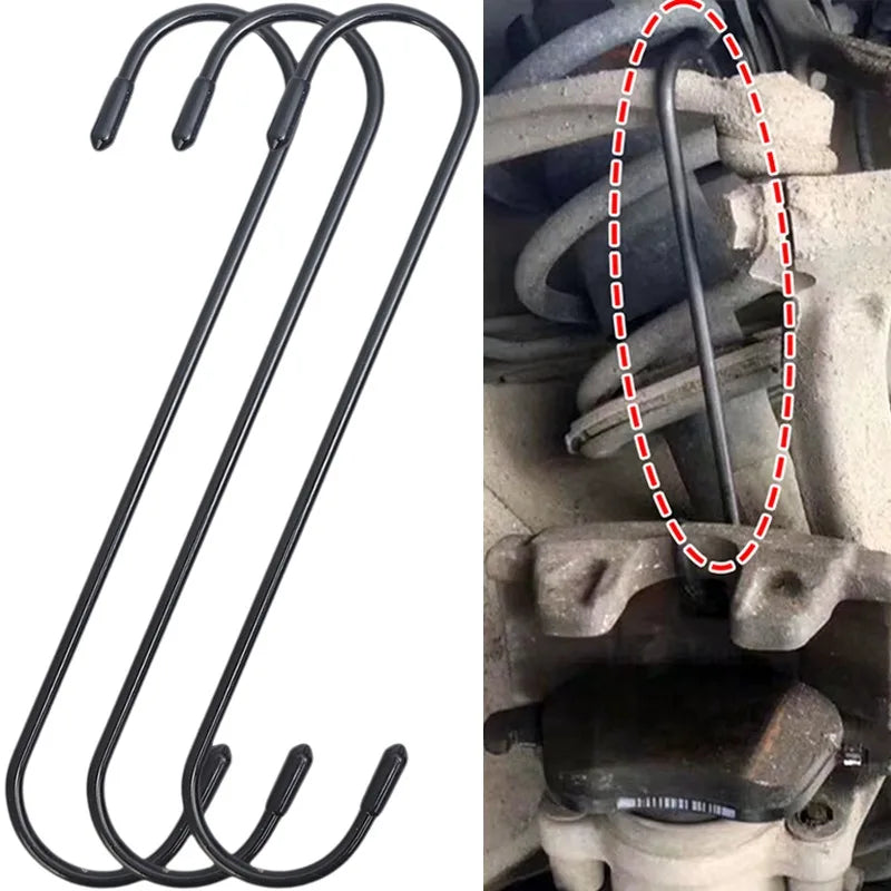 Car Brake Caliper Hooks Auto Brake Caliper Hangers Hooks with Rubber Tips Universal Tools for Brake Bearing Axle Suspension Work