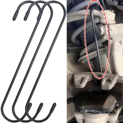 Car Brake Caliper Hooks Auto Brake Caliper Hangers Hooks with Rubber Tips Universal Tools for Brake Bearing Axle Suspension Work