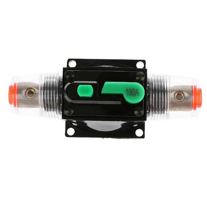 Car Boat 10A to 100A AMP Circuit Breaker Fuse Reset for 12V 24V 48V DC with Waterproof Housing and Manual Reset for Overload
