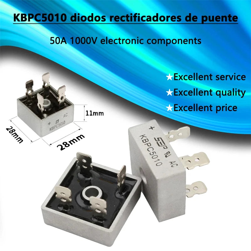 KBPC5010 50A 1000V Bridge Rectifier Diode for Electronics