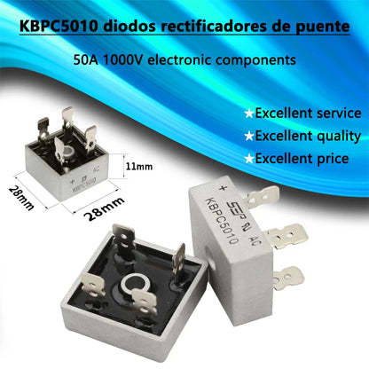 KBPC5010 50A 1000V Bridge Rectifier Diode for Electronics