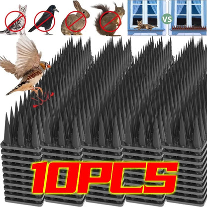 Plastic Bird Deterrent Spikes Anti-Climb Anti-Pigeon Cat Proof Set for Outdoor Roof Fence Ledge Guard Garden Humane Pest Control