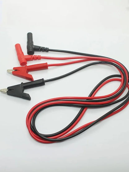 New 1Pcs To Banana Plug Test Cable Lead Connector 10A Crocodile Clip Electrical Test Lead For Multimeter Testing Alligator Clips
