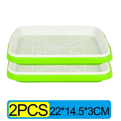 Microgreens Sprout Tray Germination Tray Hydroponics Tray Double Layer Sprout Plate Nursery Pots Soilless Cultivation Planting