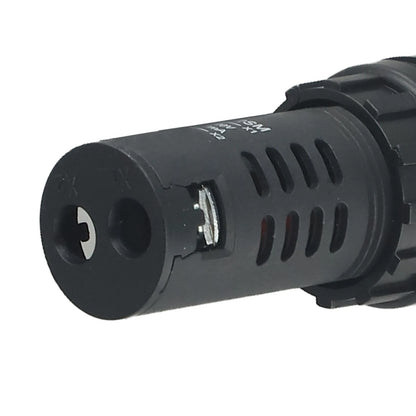 22mm Sound & Light Alarm — AD16-22SM Red LED Buzzer, AC/DC 12V/24V/220V