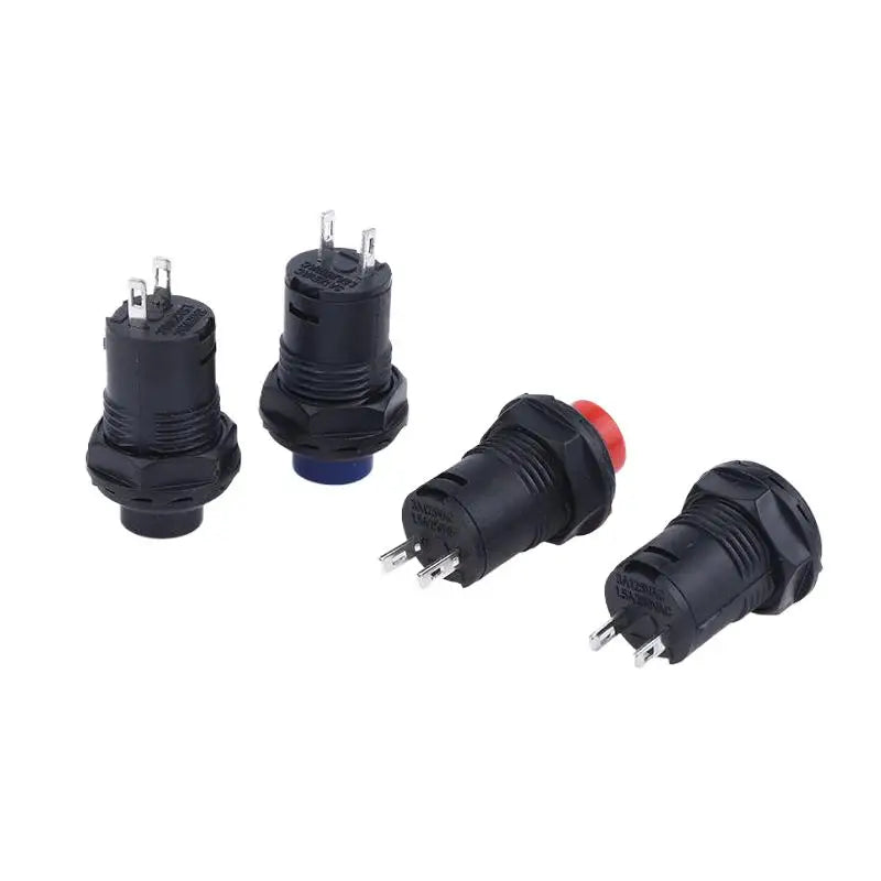 10pcs DS-428/427 12mm Push Button Switch – Self-Lock & Momentary Pushbutton Switch OFF-ON 1.5A/250VAC