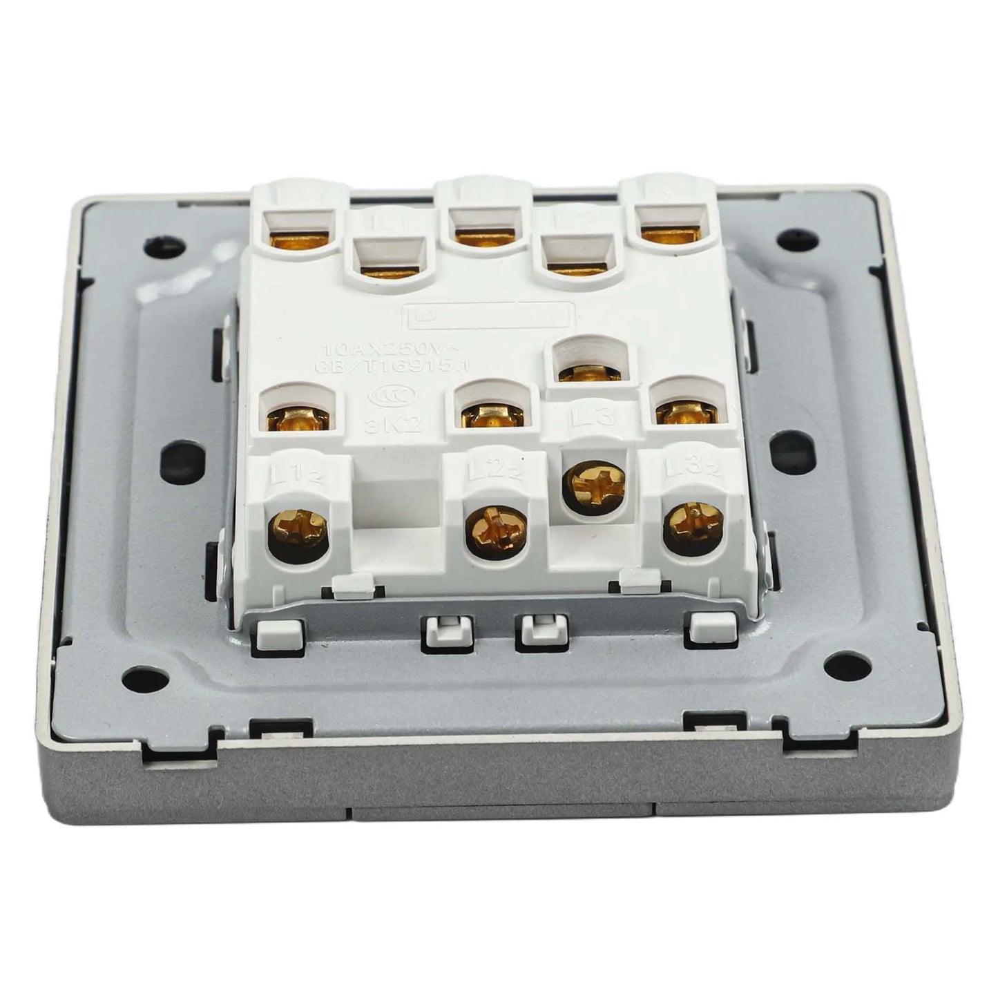 None Gray Button Switch Switches 1 2 3 Gang 86mm Flame Frameless PC Material Push Retardant Rocker Switch None