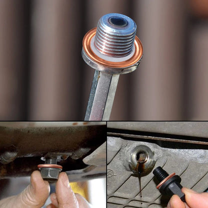 200/10pcs Car Oil Pan Drain Gasket Drainage Bolt Pad Aluminum/ Copper Oil Drain Plug Gasket Cars Accessories for Volkswagen Audi
