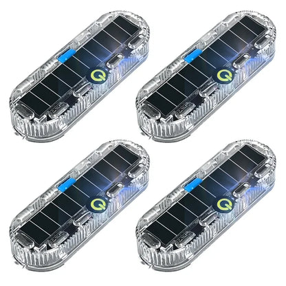 Solar Warning LED Tail Light for Car Motorcycle Collision Prevention