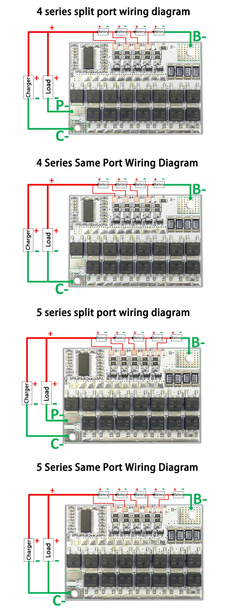 Lithium Battery Protection Board BMS 3S-5S 12V 3.7V 100A LMO / LiPo / LiFePO4