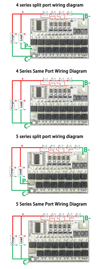 Lithium Battery Protection Board BMS 3S-5S 12V 3.7V 100A LMO / LiPo / LiFePO4