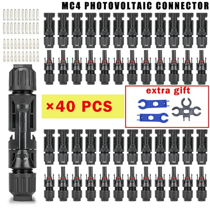 400/200/100/40/20/10 Pcs Photovoltaic Solar Connector 1000V30A Wholesale Panel Connectors Kit for PV/MC Cable 2.5/4/6mm²