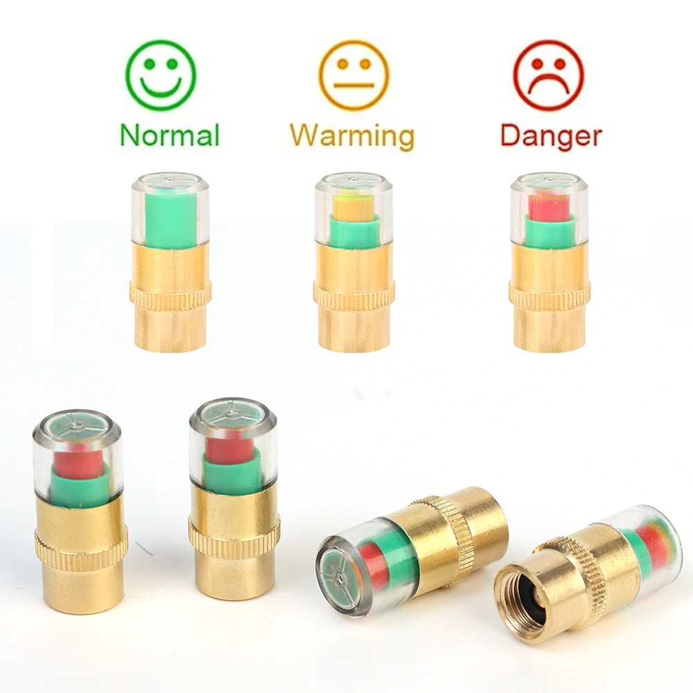 8/1pcs Motorcycle Car Tire Pressure Monitor Valve Cap Sensor Indicator Eye Alert Auto Tire Pressure Inspection Tool Tire Valve