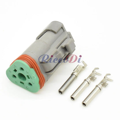 Deutsch DT 3-Pin Waterproof Connector DT06-3S DT04-3P 22-16AWG Sealed Plug