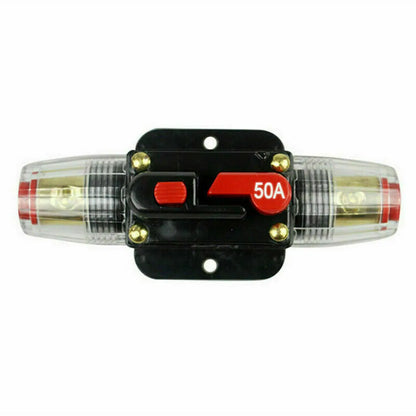 Efficient 12V 24V DC Car Audio Circuit Breaker Fuse Holder Includes Waterproof Features and Manual Reset for Optimal Protection