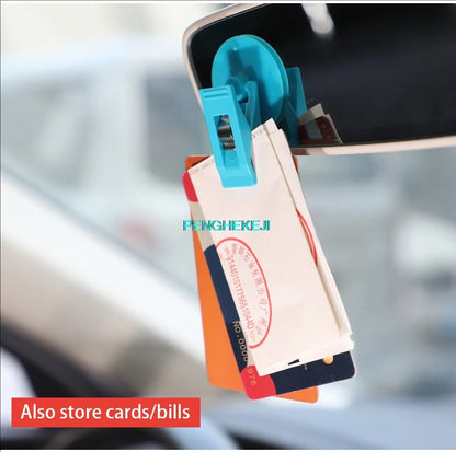 Multifunctional Car Glasses and Card Clip Suction Holder Double Clip