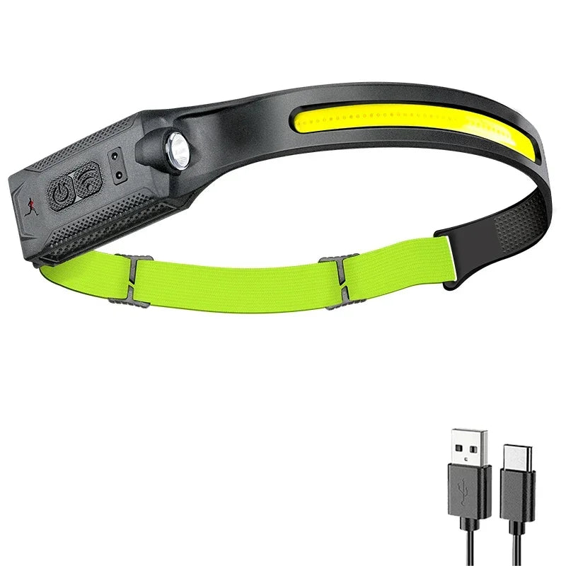 LED Headlamp Strong Light Head Lamp Rechargeable Headlight Built-in 18650 Battery Flashlight for Outdoor Camping Fishing Lantern