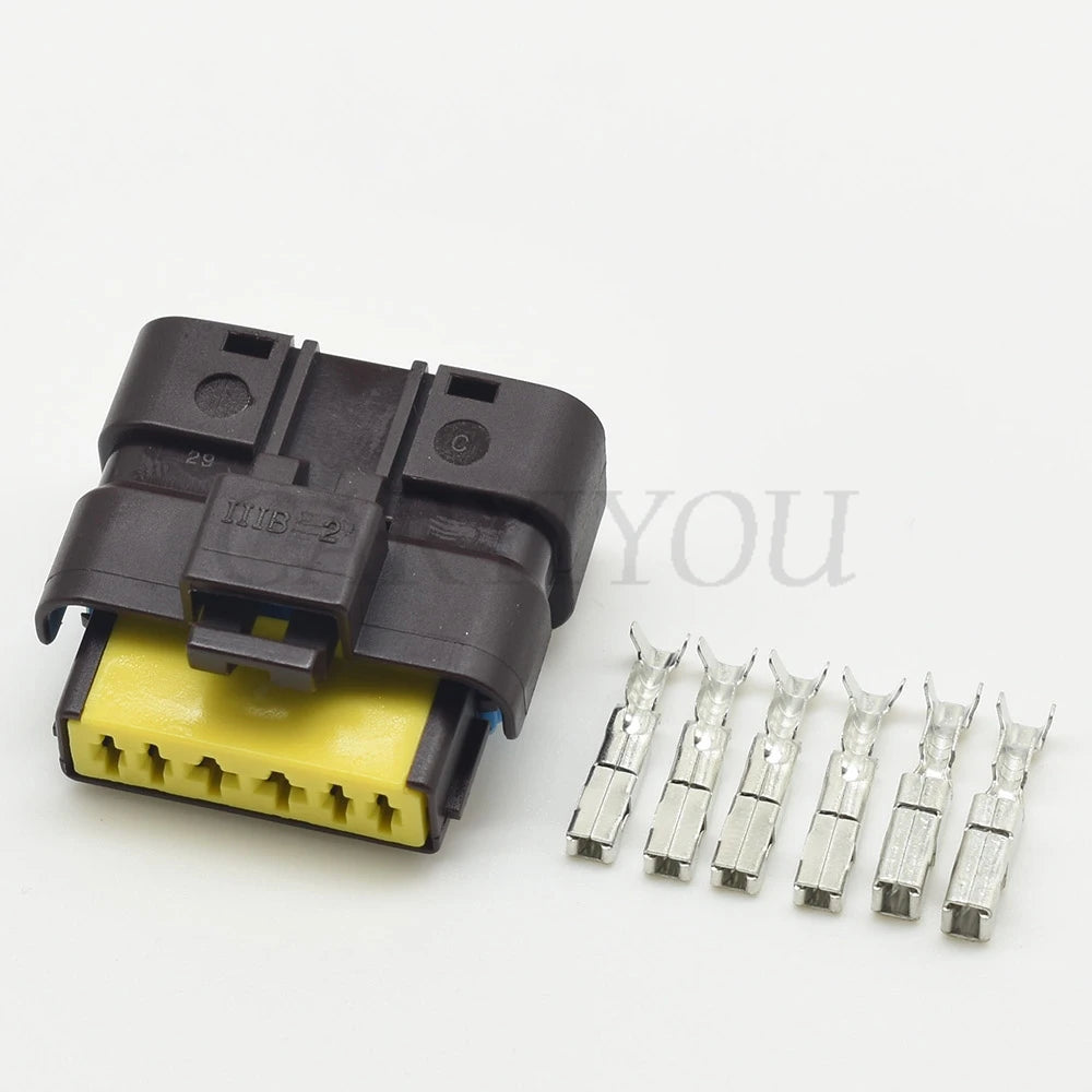 1.5 / 2.8 Series 6 Pin Waterproof Automotive Fuel Pump Connector 211PC069S0190 Auto Wire Socket