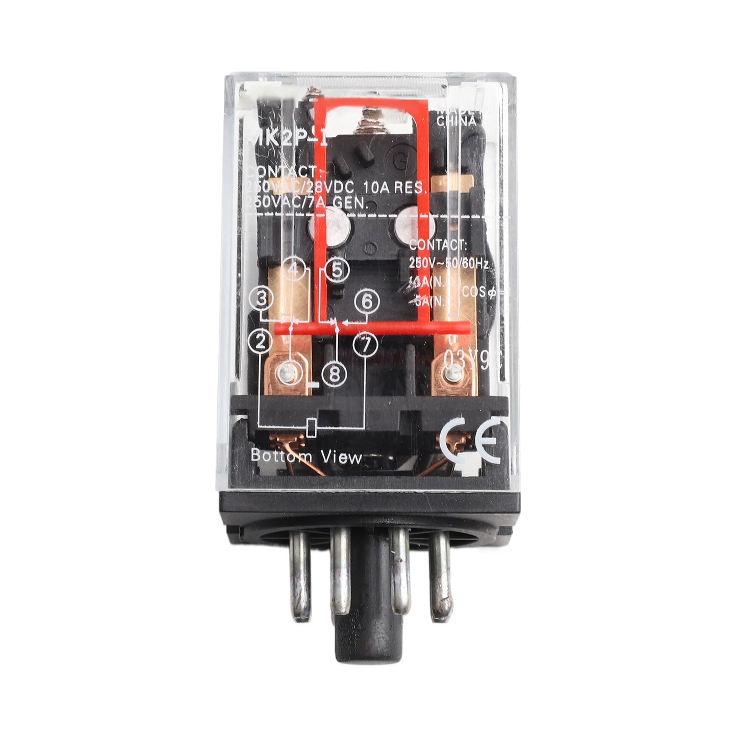 12V Relay Relay MK2P-I MK2P DC 12V 8 Pin 10A 250VAC 1pc Small Intermediate Relay High Temperature Resistance Tool Accessories