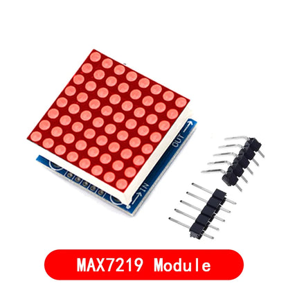 MAX7219 4-in-1 Dot Matrix Display Module with 5-Pin Interface for Arduino Microcontroller Projects