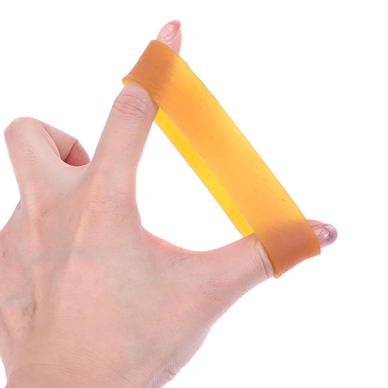 Yellow Rubber Bands 7×2cm High-Elastic Latex Rings | Office Stationery | 10 / 20PCS