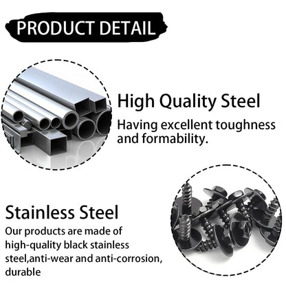 Automotive Hexagonal Self-tapping Screws Fender Splash Guard Rivet Clips 20x24mm 10-50pcs