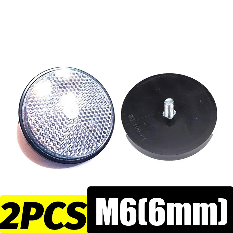 Round Motorcycle Reflector M6 Mount Night Warning Reflector