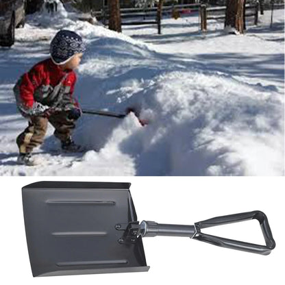 For Car Trunk Folding Snow Shovel Black Compact Snow Shovel With Pouch Snow Shovel Carry Pouch Included Multi-purpose Use