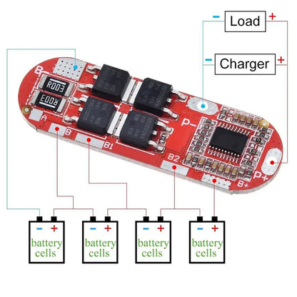 Li-ion Battery Protection Board Module for 18650 Lipo Cells ¨C BMS PCM PCB with Overcharge and Overcurrent Protection for DIY Projects