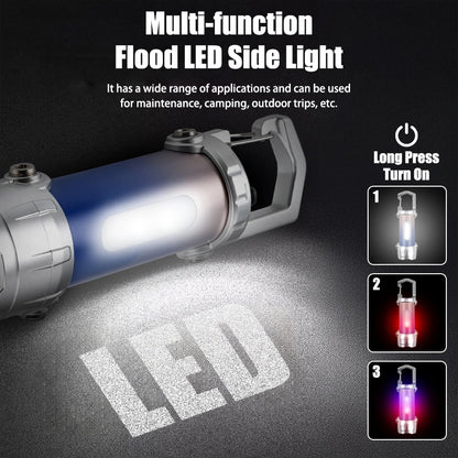 New COB Keychain Work Light Rechargeable LED Flashlight Portable Hiking Light with Hook Waterproof Keyring Camping Pocket Lamp