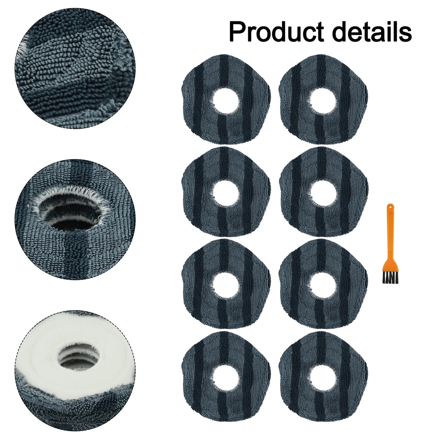 Daily Maintenance 13.5*13 Cm Robot Vacuum Pads Easy Install Vacuum Cleaner Pads Vacuumcleaner Versatile Pack Options
