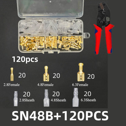 New 20/270/315/450/600/900pcs Cold-pressed Terminal Blocks Male And Female Docking 2
.8/4.8/6.3
