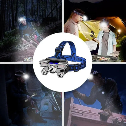 5 LED High Power Headlamp Portable Rechargeable HeadLight Built-in Battery Flashlight Outdoor Working Light for Fishing Camping