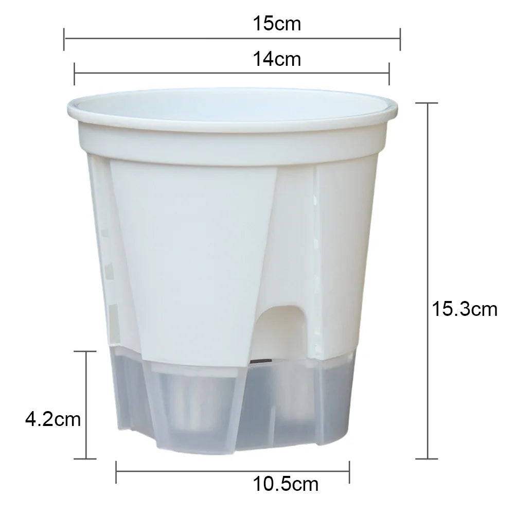 10pcs Self-watering Flower Pots Transparent Self Absorbing Water Storage Planters Flower Pots Breathable Orchid Tools