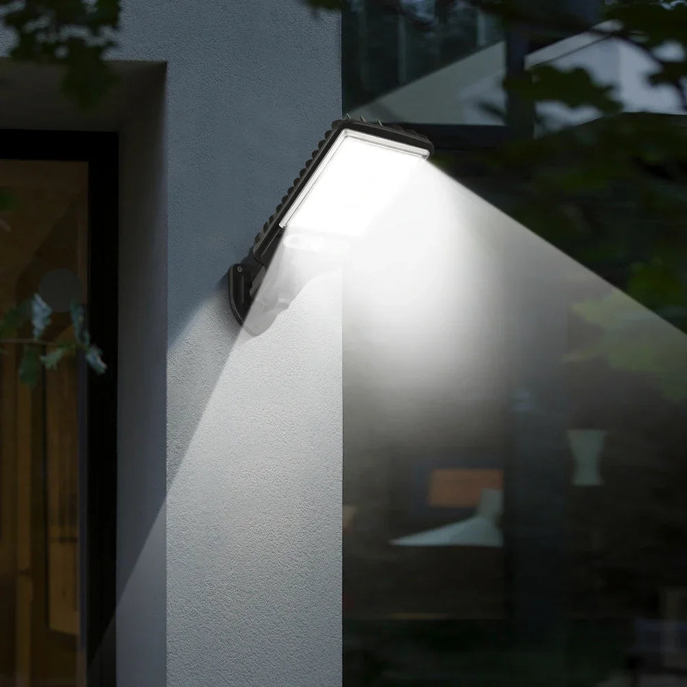 Solar LED Wall Light Outdoor — Motion Sensor, IP65 Waterproof, 3-Mode, 18650 Battery | Garden Street Security Lamp