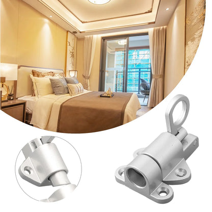 New Latch Bolt Garden Home Pull ring Bounce Gate Door Pull Ring Bounce Hardware Tool Useful Aluminum Alloy Screws