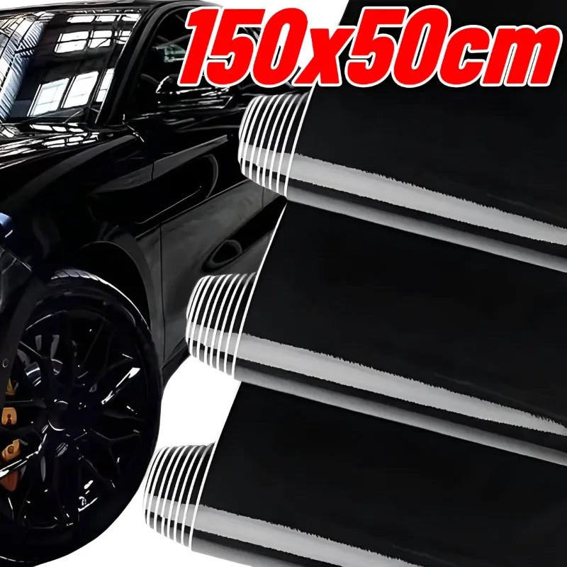 Car Glossy Black Sticker Waterproof Air Release DIY Stickers Car on The Hood Adhesive Vinyl for Auto Motorcycle Body Stickers