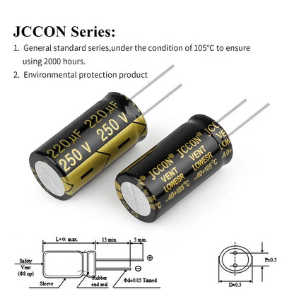 Aluminum Electrolytic Capacitor High Frequency Low ESR 25V–450V 68uF–10000uF