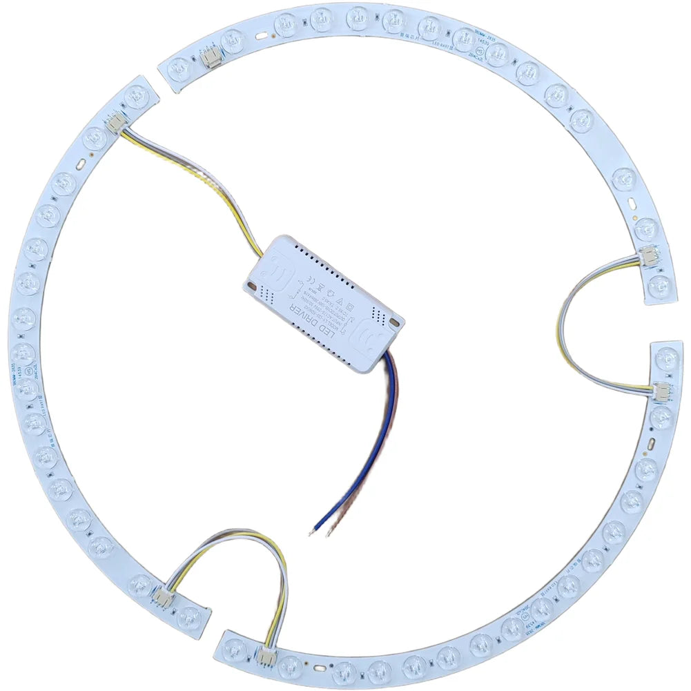 Curved LED Strip 38cm Curved Fan Light LED Strip Three-Color Changing Magnetic Mount 36W For 38cm Diameter Fan Lights
