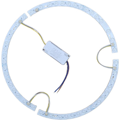 Curved LED Strip 38cm Curved Fan Light LED Strip Three-Color Changing Magnetic Mount 36W For 38cm Diameter Fan Lights