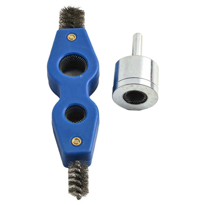 4-in-1 Battery Brush Copper Pipe Cleaner Welding Preparation High Torque Resistance Interchangeable Brush Heads For Copper Pipes